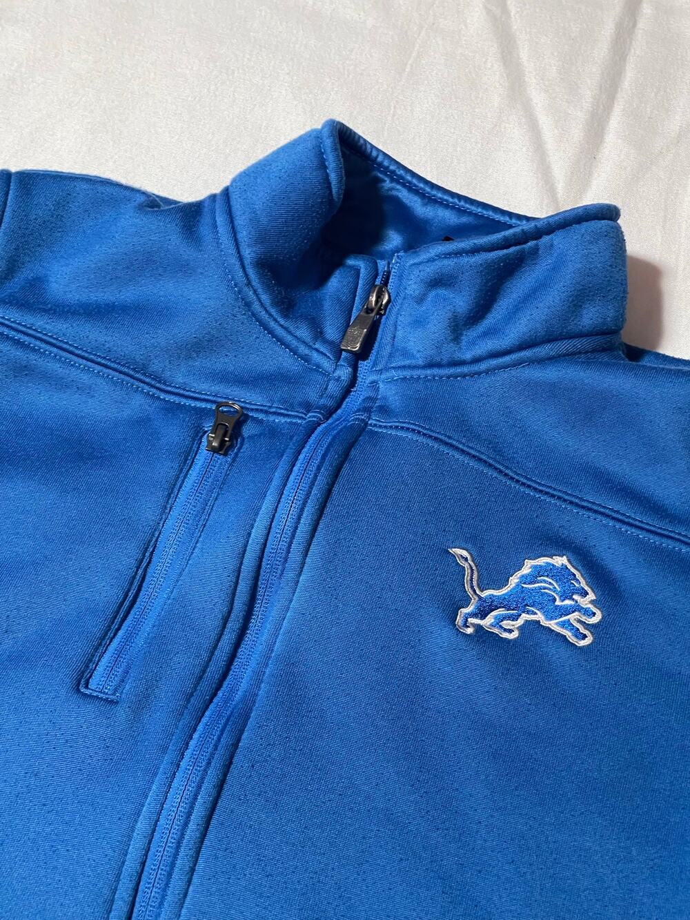 Detroit Lions NFL Youth Large 14/16 Full Zip Jacket Blue Team Apparel